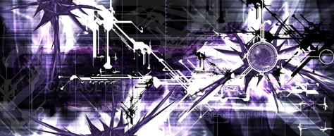 Cybercore Youtube Banner, Purple And Black Wallpaper Pc, Purple Widget Long, Cover Images Backgrounds, Cybergoth Header, Black And Purple Banner, Cybergoth Banner, Chrome Wallpaper Desktop, Discord Banner Purple