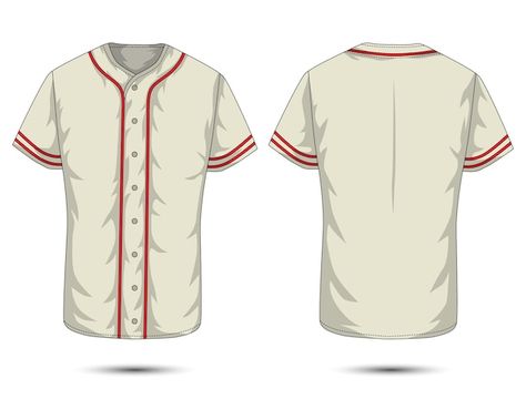 Red Baseball Jersey, Jersey Baseball, Reds Baseball, Back View, Technical Drawing, White And Red, Baseball Jersey, Baseball Jerseys, Premium Vector