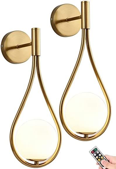 Amazon.com: LSR Gold Wireless Wall Sconces 2 Pack,Indoor Remote Lighting Battery Operated Lights Metal Circle Brass Finish Swing Arm Led Lamps Fixtures Decor for Living Room Bedside Bathroom, Warm light : Home & Kitchen Wireless Wall Sconces, Battery Wall Lights, Lighting Mid Century Modern, Gold Sconces, Wall Sconces Living Room, Sconces Living Room, Wall Lights Living Room, Wall Lights Bedroom, Wall Sconces Bedroom