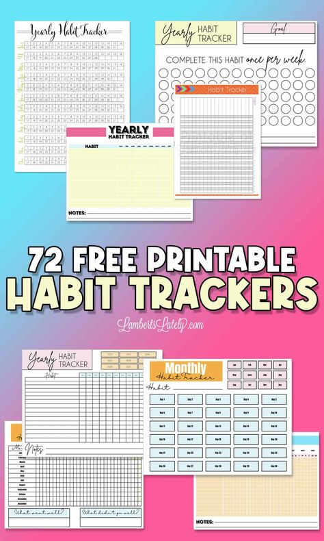 Check out this set of 72 free daily, weekly, and monthly habit tracker printables. These editable pdf format files have a fun, colorful design and help you track habits with ease. Gym Planner, Dont Text And Drive, Meal Planner Printable Free, Monthly Habit Tracker, Monthly Meal Planner, Study Planner Printable, Small Planner, Tracker Free, Habit Tracker Printable