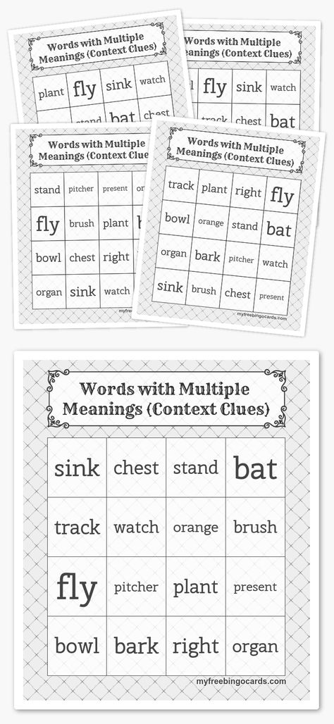 Words with Multiple Meanings (Context Clues) Bingo Wedding Bingo, Bingo Card Generator, Free Printable Bingo Cards, Traveling Vineyard, Free Bingo Cards, Professional Organizers, Bingo Cards Printable, Wine Tasting Party, Wine Guide