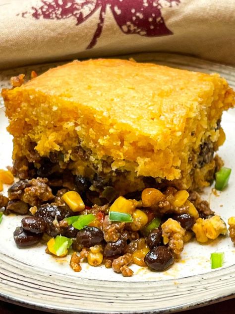 Bbq Beef Cornbread Casserole, Cowboy Casserole With Jiffy Cornbread, Cajun Cornbread Casserole, Texas Cornbread Casserole, Cowboy Casserole Cornbread, Hamburger Cornbread Casserole, Cowboy Cornbread Casserole, Cowboy Dinner, Mexican Pie