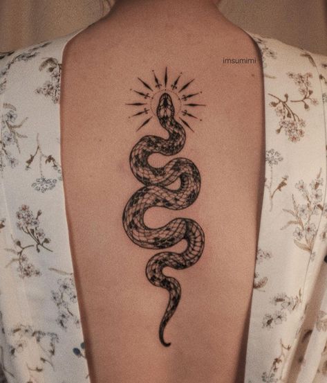 snake tattoo Snake Shedding Tattoos For Women, Asp Snake Tattoo, Snakes And Ladders Tattoo, Snake Tattoo Side Rib, Snake Belly Tattoo, Bicep Snake Tattoo, Purple Snake Tattoo, Snake Tattoo On Spine, Snake Back Tattoo Women