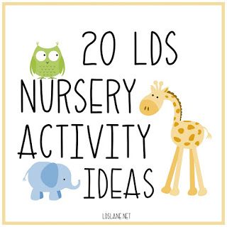 Ideas For Nursery Activities, Games For Nursery, Nursery Class Activity Ideas, Nursery Activity Ideas, Nursery Lesson Ideas, Preschool Ministry, Lds Handouts, Lds Nursery, Nursery Games