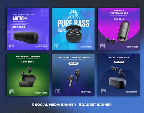 Earphone Banner | Social Media Banner | Web banner on Behance Creative Banners, Banner Web, Banner Design Inspiration, Social Design, Social Media Poster, Social Media Design Inspiration, Social Ads, Creative Poster Design, Media Sosial