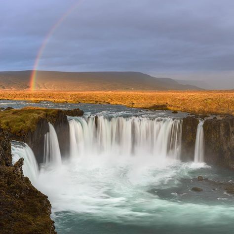 Godafoss Iceland, Iceland Sunset, Summer 2024, Niagara Falls, Iceland, Natural Landmarks, Paint, Water, Photography