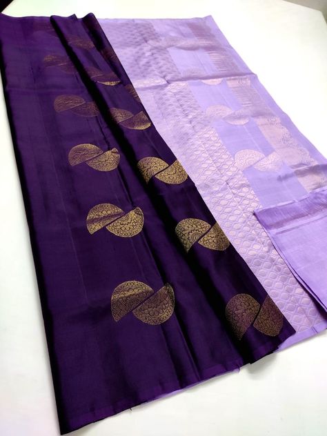 Purple Contrast Color Combinations Dress, Lavender Color Combinations, Lavender Color Saree, Kanchi Saree, Maharashtrian Saree, Sarees Design, Saree Model, Tissue Sarees, Silk Saree Blouse Designs Patterns