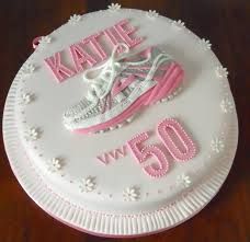 .. Running Shoes Cake, 50th Birthday Cake Images, Running Cake, Gym Cake, 50th Cake, 40th Birthday Cakes, Birthday Cakes For Women, 50th Birthday Cake, Cakes For Women