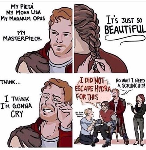 Loki And Bucky Fan Art, Bucky X Natasha Fanart, Peter Quill Fanart, Bucky Comics, Marvel Bucky, You Look, Funny Marvel, Funny Marvel Memes, Pahlawan Marvel