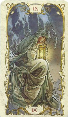 The Hermit - Tarot Mucha I didn't know there was a Mucha tarot. Is there a full desk or just some images like the great arcana ? does anyone know ? Tarot Mucha, Alfons Maria Mucha, The Hermit Tarot, Alphonse Mucha Art, Tarot Significado, Mucha Art, Alfons Mucha, The Hermit, Tarot Major Arcana