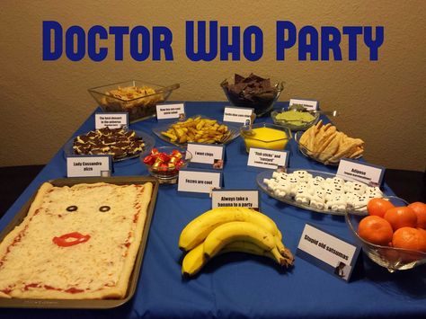 Doctor Who Birthday, Doctor Who Party, Food Spread, Colby Jack, Birthday Party Crafts, Birthday Crafts, Wibbly Wobbly Timey Wimey Stuff, Birthday Food, Timey Wimey Stuff