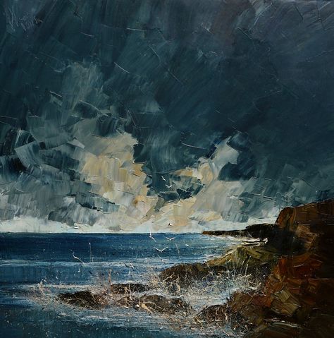 Blue Oil Painting Aesthetic, Artistic Wallpapers, Nighttime Sky, Monochromatic Art, Victorian Paintings, Marine Painting, Rennaissance Art, Dark Images, Baroque Art