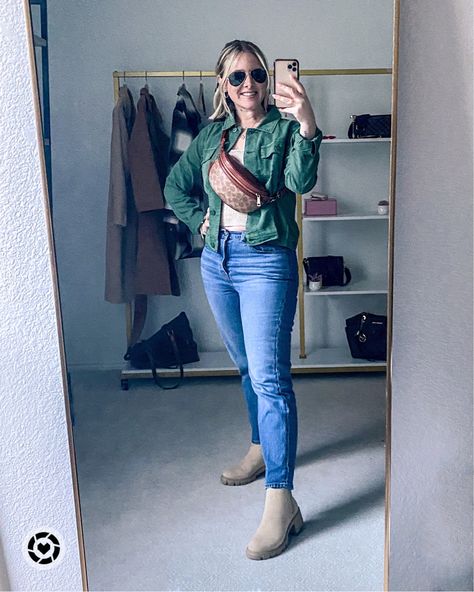 Cute and casual spring outfit idea with olive green lightweight cropped jacket and Steve Madden howler booties. Tan suede booties ootd Follow my shop @lavidalati on the @shop.LTK app to shop this post and get my exclusive app-only content! #liketkit #LTKSeasonal #LTKstyletip #LTKshoecrush @shop.ltk https://liketk.it/3xdCX Christmas Plaid Scarf, Utility Jacket Outfit, Spring Outfit Idea, Casual Spring Outfit, Jacket Outfit, Casual Spring, Tan Suede, Cropped Jacket, Plaid Christmas