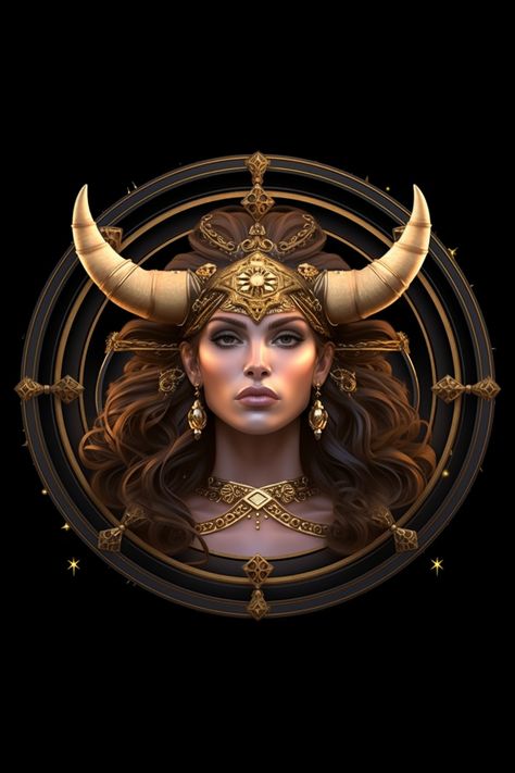 Astro Taurus Empowered Goddess Canvas Image - Comfort and Abundance Zodiac Taurus Art, Taurus Goddess, Goddess Divine Feminine, Zodiac Artwork, Divine Feminine Art, Cherish Life, Goddess Tattoo, Greek Gods And Goddesses, Feminine Art