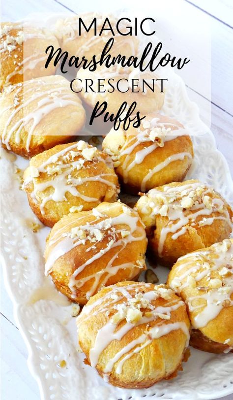 Crescent Desserts, Puffs Recipes, Dessert Marshmallow, Rolls Dessert, Using Crescent Rolls, Crescent Roll Recipes Dessert, Large Marshmallows, Crescent Roll Dessert, Puff Dessert