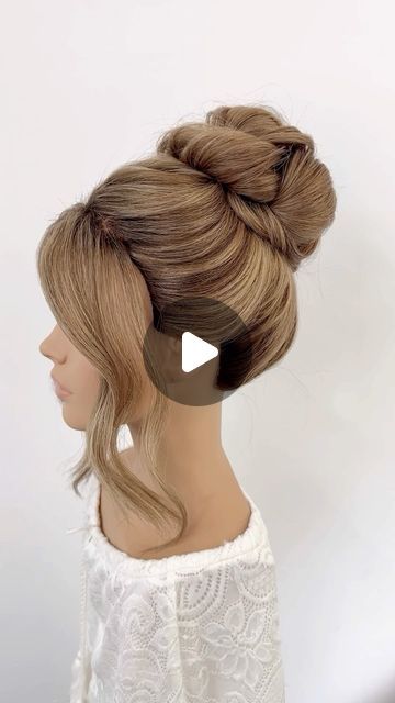 High Formal Updo, Bridal Updos For Medium Hair Tutorial, High Bun Hairstyles Tutorial, High Updo Tutorial, High Bun Updo Wedding, High Bridal Updo, High Updo Hairstyles, Pageant Hair Updo, Bun Updo Hairstyles