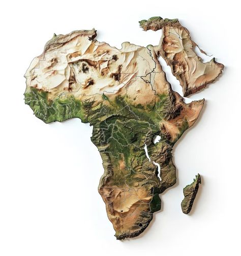 Highresolution map of Africa Flattened satellite view of Planet Earth its geography and topography NASAsupplied 3D illustration | Premium AI-generated image Africa Topography Map, Map Of Africa, African Map, Map Pictures, Free Business Card Mockup, Africa Map, Business Card Maker, Event Food, Flyer Maker