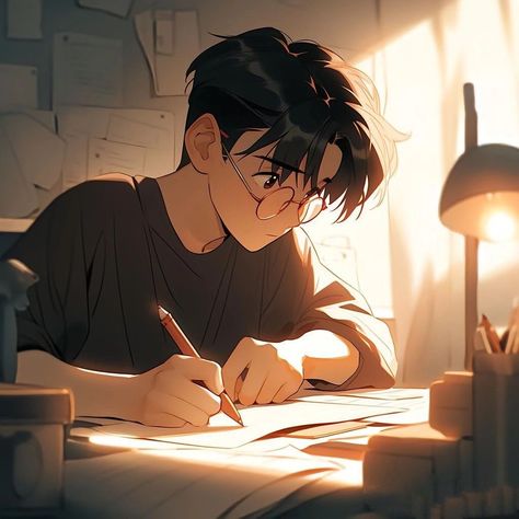 Physics Profile Picture, College Student Character Design, Nerd Boy Art, Anime Librarian, Study Motivation Drawing, Anime Glasses Boy, Cool Wallpapers For Pc, Nerd Christmas, Teen Study