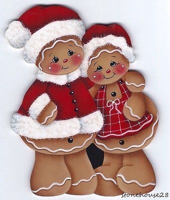 Ginger Couple, Gingerbread People, Gingerbread Crafts, Gingerbread Christmas Decor, Christmas Yard Art, Diy Silicone, Gingerbread Decorations, Gingerbread Ornaments, Illustration Noel