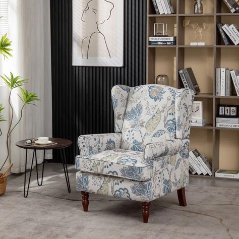 Rosalind Wheeler Demorrio Upholstered Armchair & Reviews | Wayfair.co.uk Retro Accent Chair, Single Couch, Retro Armchair, High Back Armchair, Comfy Armchair, Wingback Armchair, Chair For Living Room, Single Sofa Chair, Upholstered Armchair