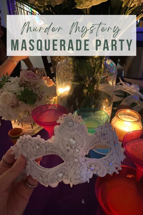 Masquerade Mystery Party, Who Done It Mystery Party, Masquerade Party Games, Masquerade Birthday Party Ideas, Mardi Gras Dinner Party, Mystery Party Games, Mystery Ideas, Mardi Gras Dinner, Sweet 16 Masquerade Party