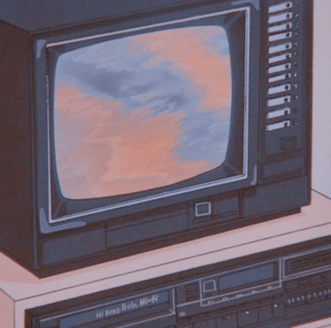 Tv Old Aesthetic, Aesthetic Tv Pictures, Old Tv Painting, Tv Drawing Aesthetic, Old Television Aesthetic, Anime Tv Aesthetic, Box Tv Aesthetic, Reality Tv Aesthetic, Tv Icon Aesthetic