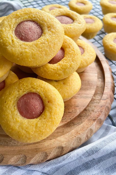 Corndog Bites, Mini Corn Dog Muffins, Tiny Bellies, Old Fashioned Cornbread, Dog Muffins, My Country Table, Vegan Hot Dog, Corn Dog Muffins, Mini Corn Dogs