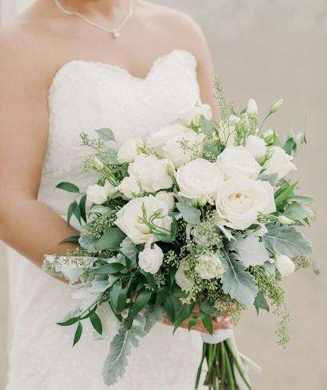 White Winter Bouquet, White Winter Wedding Flowers, White And Green Bouquet, Small Bridal Bouquets, Blush Bridal Bouquet, Bridal Bouquet Blue, White Winter Wedding, Birmingham Wedding, Green Bouquet