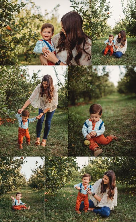 Family Photo Outfits Fall Apple Orchard, Family Orchard Pictures, Apple Orchard Family Pictures Outfits, Fall Apple Orchard Photo Shoot, Apple Picking Family Photos, Family Apple Orchard Pictures, Family Photos With 10 Month Old, Apple Orchard Family Photos, Orchard Family Photos