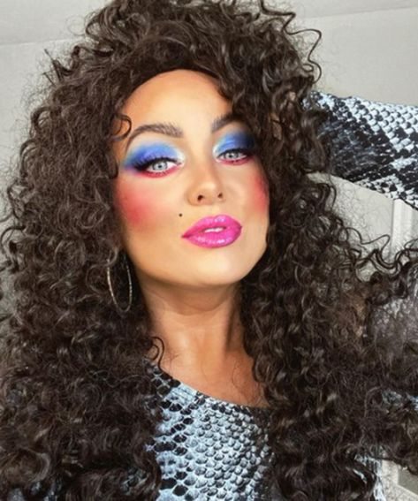 Feel Like A Teen âs Makeup Looks 80s Aerobics Makeup, Decade Makeup Looks, Modern 80s Makeup, 80 Makeup 80s Party, 80s Glam Makeup, Halloween Hair And Makeup, 80’s Makeup, Teenage Makeup, 80s Makeup Looks