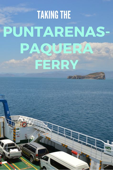 Visiting Montezuma or Santa Teresa, Costa Rica? The Puntarenas-Paquera Ferry is a great way to save some time. Not only does it cut a few hours off the drive, but you'll also enjoy awesome views as you cruise across the bay. Here are our tips for taking the ferry, including times, cost, and bringing your car across. Nosara Costa Rica Things To Do, Puntarenas Costa Rica, Costa Rica Backpacking, Puerto Plata Cruise Port, Cayo Costa State Park, Santa Teresa Costa Rica, Costa Rica Off The Beaten Path, Santa Teresa Beach Costa Rica, Puntarenas