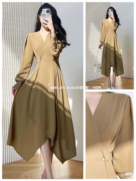 Vintage Dresses Online, Elegant Dresses Classy, Trendy Dress Outfits, Korean Fashion Dress, Designer Dresses Casual, Womens Vintage Dresses, Fashionista Clothes, Stylish Work Outfits, Fashion Dresses Casual