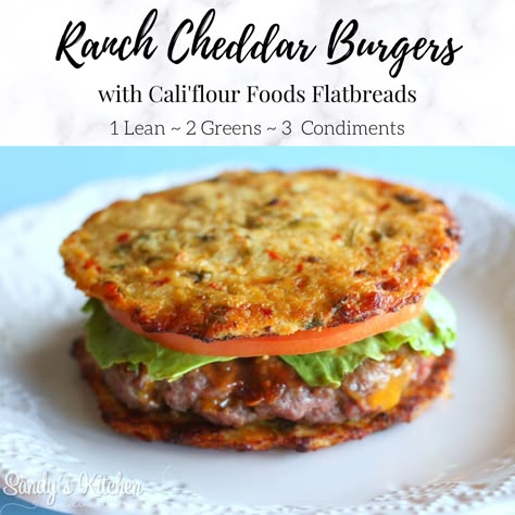 Medifast Recipes, Optavia Meals, Sandwich Thins, Lean Protein Meals, Lean Green Meals, Cheddar Burger, Optavia Lean And Green, Green Meals, Optavia Recipes