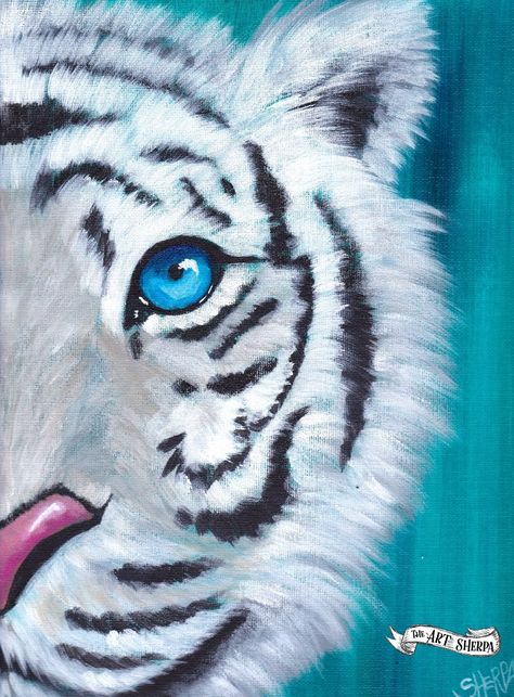 Tiger Painting Acrylic, Lion Painting Acrylic, Easy Tiger Drawing, Tiger Canvas Painting, Painting For Beginners Videos, Painting Tiger, Animal Canvas Paintings, Animal Paintings Acrylic, The Art Sherpa