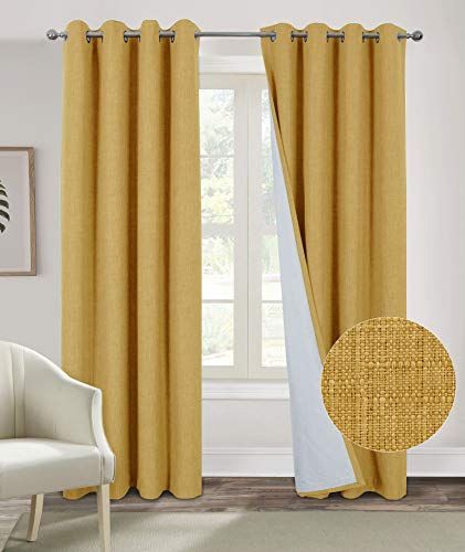 Yellow Curtains Living Room, Mustard Yellow Curtains, Lounge Curtains, Yellow Drapes, Curtains Living Room Modern, Insulated Drapes, Bedroom Drapes, Yellow Curtains, Burlap Curtains