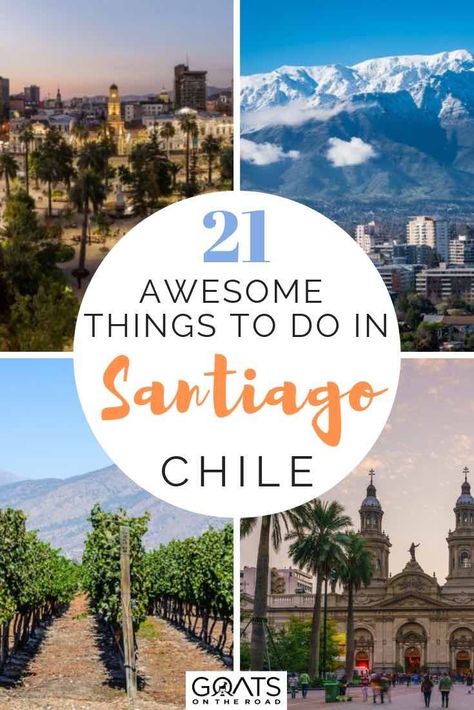 Looking for things to do in Santiago, Chile? We’ve got the ultimate guide for you, including wineries to enjoy, museums to explore, delicious seafood to eat, street walking tours and more! Climb the Santa Lucia Hill, or get out in the mountains, this is one travel destination you need to visit! | #santiago #visitchile #wanderlust #prettycities Visit Chile, South America Travel Destinations, Chile Travel, Santiago Chile, Santa Lucia, Travel South, South America Travel, Safe Travel, Travel Advice