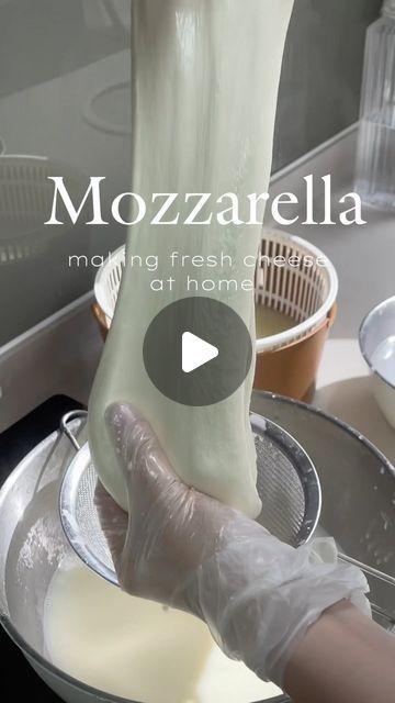 Vy Khue on Instagram: "I finally succeeded in making Mozzarella cheese at home. I wasted 2 liters of pasteurized fresh milk and 1 liter of raw fresh milk to understand why. I was quite stubborn in trying to use pasteurized milk from the supermarket to make this, even though I did use rennet. The first time I tried fresh milk, it had rennet but it still failed because I measured the temperature incorrectly. Is Mozzarell cheap where you live? Where I live, it's cheaper to make because it's quick and standard, but when I made it myself, I learned the process and part of the reason why rennet is used when making cheese, it's really special. I'm still researching how to make fresh, soft, and delicious cheese to use in salads. Soft and fresh.  I dissolved 1.5 rennet tablets in 20 grams of filter How To Make Fresh Mozzarella At Home, How To Make Mozzarella, Making Mozzarella Cheese At Home, How To Make Mozzarella Cheese, Home Made Mozzarella Cheese, Making Mozzarella Cheese, Fresh Mozzarella Recipe, Make Mozzarella Cheese, Liquid Cheese