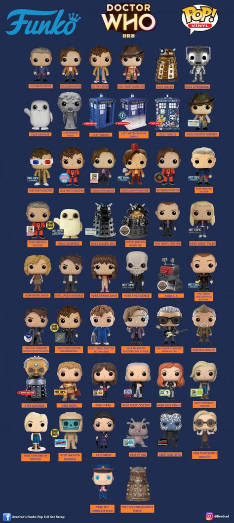 Great Picture of Funko Pop! Doctor Who figures Doctor 13, Dr Who Tattoo, Funko Pop List, Doctor Who Gifts, Doctor Who Wallpaper, Doctor Who Companions, Doctor Who Merchandise, Ninth Doctor, Playing Doctor