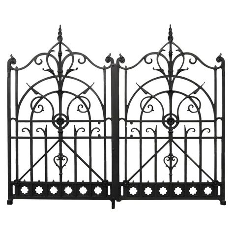 Italian View, Rock Wall Gardens, Wall Gardens, Cast Iron Gates, Memorial Lanterns, Gates And Railings, House Gate, Cristo Rey, Iron Windows