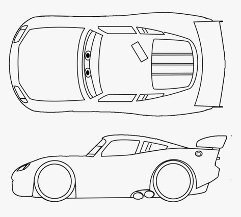 Lightning Mcqueen Silhouette, Lightning Mcqueen Side View, Lightning Mcqueen Outline, How To Draw Lightning Mcqueen, Lighting Mcqueen Drawing, Bolo Mcqueen, Lightning Mcqueen Tattoo, Lightning Mcqueen Drawing, Drawing Lightning