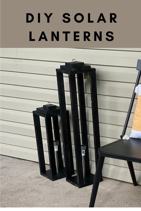 Diy Solar Lanterns, Diy Wood Lanterns, Diy Outdoor Lanterns, Lights Porch, Porch Lanterns, Porch Lantern, Wood Lanterns, Lanterns Diy, Lanterns Outdoor