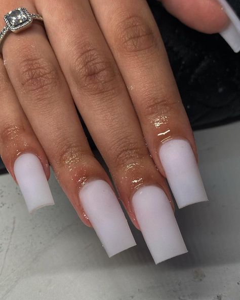 NYC Bronx Nail Tech 💕 on Instagram: “MATTE WHITE CLASSICCC” Turquoise Nails Long, Matte White Acrylic Nails, Short Turquoise Nails, Nails Coffin Short, Matte Acrylic Nails, Kylie Nails, Acrylic Nails Nude, Tapered Square Nails, Turquoise Nails