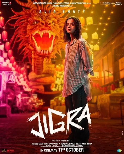 The new posters for 'Jigra' are officially here! Get ready to witness Alia Bhatt dominate the screen like never before in her latest film. The teaser trailer drops on September 8th, and 'Jigra' hits theatres on October 11th! 🤩 #glamsham #aliabhatt #jigra #upcomingfilm #bollywood [ Bollywood, Entertainment, Actor, Alia Bhatt, Jigra ] Diwali Movie, Dharma Productions, Karan Johar, Movie Director, September 8, Upcoming Films, It Movie Cast, Bollywood Movie, Indian Movies