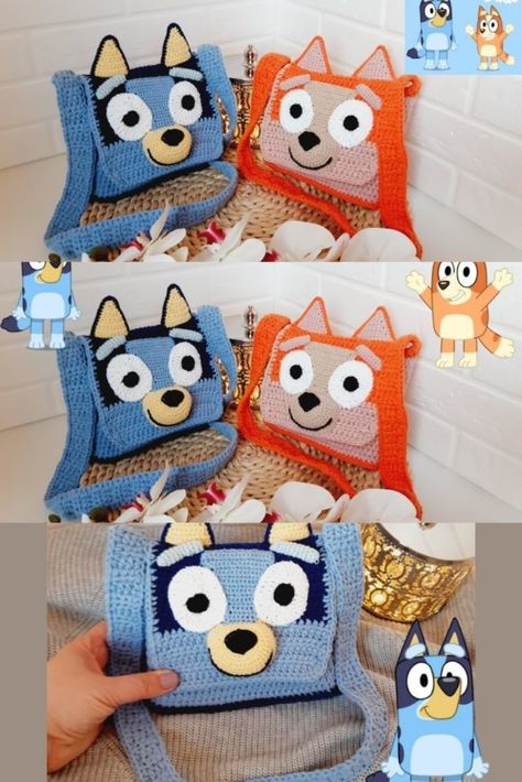 Bluey and Bingo Bag Pattern, Bingo Bag Bluey Amigurumi Free Pattern, Bingo Bag Pattern, Bluey Bingo Knitting Pattern, Crochet Bluey Bingo Amigurumi Free Pattern Tutorial, Free Crochet Pattern For Bluey And Bingo, Crochet Bluey, Unicorse Bluey Crochet Pattern, Long Dog Bluey Crochet Pattern, Printable Crochet Patterns