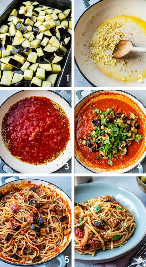 Alla Norma Sauce, Pasta Norma Recipe, Vegetarian Pastas, Pasta Norma, Spaghetti Alla Norma, Meat Pasta Recipes, Healthy Spaghetti, Pasta Marinara, Healthy Pasta Dishes