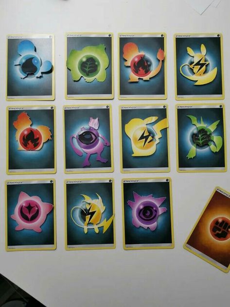 Pokemon Card Ideas, Pokemon Card Wall Art, Pokemon Energy Card Art, Crafts With Pokemon Cards, Pokemon Cards Diy Crafts, Pokemon Art Ideas, Pokemon Card Art Ideas, Pokemon Card Art Diy, Upcycle Pokemon Cards