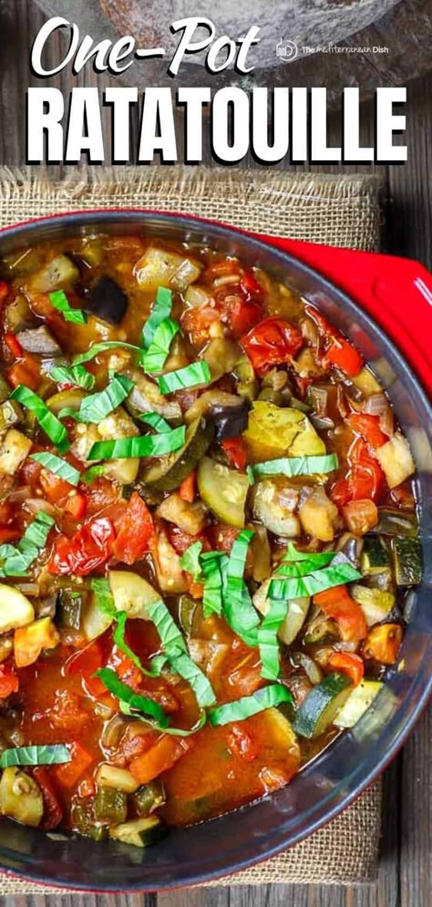 Simple Ratatouille Recipe, Woe Recipes, Easy Ratatouille Recipe, Baked Ratatouille, Easy Ratatouille, Easy Ratatouille Recipes, Mediterranean Life, Ratatouille Recipe, The Mediterranean Dish