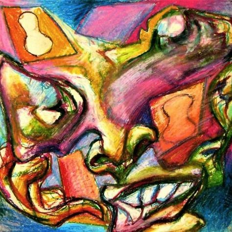 Crazy Clown, Oil Pastels, Oil Pastel, Pastel, Art