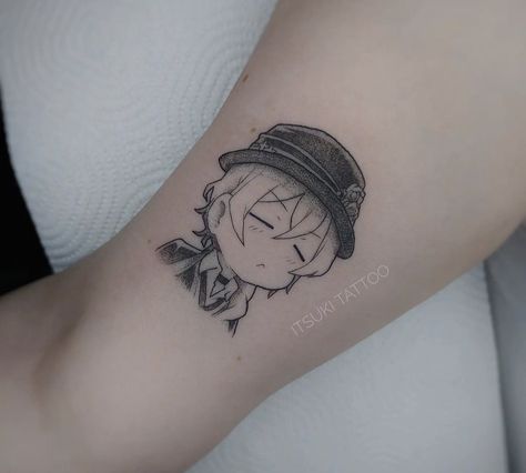 Bsd Tattoo Designs, Chuuya Tattoo Ideas, Chuuya Tattoo, Bsd Tattoo, Grunge Tattoo, Pink Tattoo, Bullet Journal Doodles, Anime Tattoos, Dog Tattoos