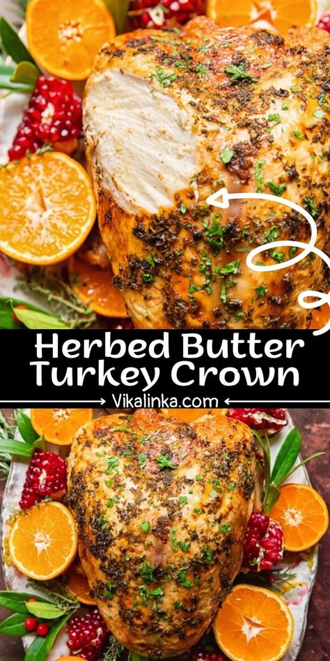 Easter Turkey Recipes, Turkey Crown Recipe, Cajun Turkey Breast, Juicy Turkey Recipe, Thanksgiving Turkey Breast, Easy Homemade Gravy, Butter Turkey, Turkey Crown, Thanksgiving Main Dish